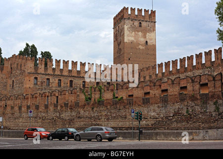 Castelvecchio, vieux château (1354-1376), Vérone, Vénétie, Italie Banque D'Images