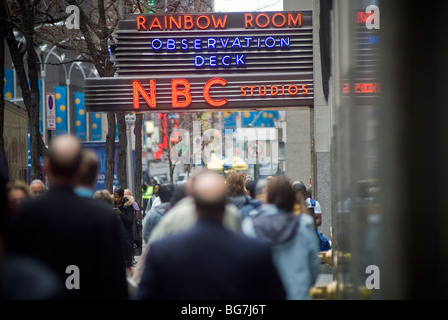 Les studios NBC à 30 Rockefeller Center à New York Banque D'Images