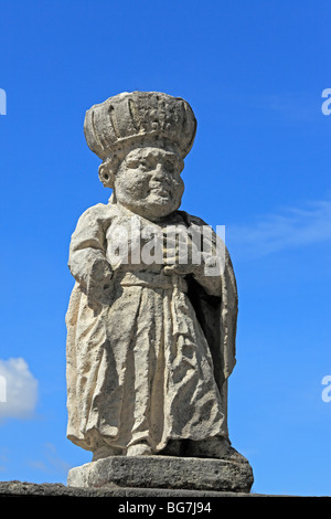 Sculptures de la villa Valmarana ai Nani, près de Vicenza, Vénétie, Italie Banque D'Images