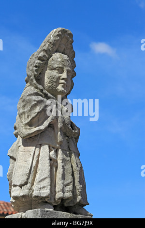 Sculptures de la villa Valmarana ai Nani, près de Vicenza, Vénétie, Italie Banque D'Images