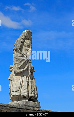 Sculptures de la villa Valmarana ai Nani, près de Vicenza, Vénétie, Italie Banque D'Images