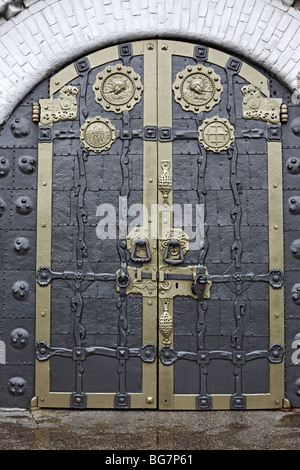 Portes de la cathédrale de la Trinité (1912), Sainte Dormition Pochayiv Pochayiv Lavra,, Ternopil, Ukraine Banque D'Images