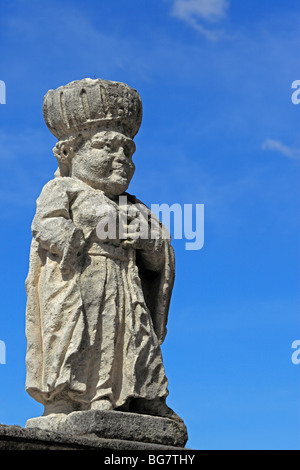 Sculptures de la villa Valmarana ai Nani, près de Vicenza, Vénétie, Italie Banque D'Images