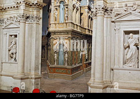 Teatro Olimpico (Théâtre Olympique, 1580-1585 par Andrea Palladio), Vicenza, Vénétie, Italie Banque D'Images