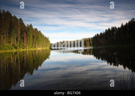 La région de Savonie du Sud Finlande Savonlinna Punkaharju Punkaharju Ridge Lake Saimaa Réserve naturelle du lac Pihlajavesi District Banque D'Images