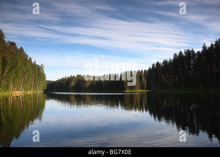 La région de Savonie du Sud Finlande Savonlinna Punkaharju Punkaharju Ridge Lake Saimaa Réserve naturelle du lac Pihlajavesi District Banque D'Images