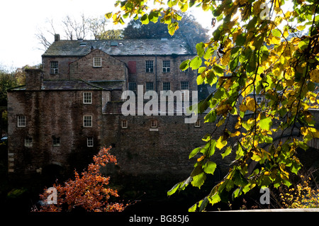 Le moulin sur la Rivière Ure à Aysgarth falls, prise à l'automne Banque D'Images