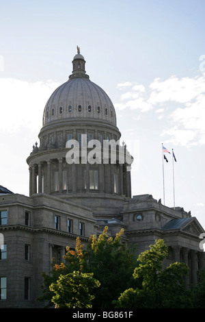 Idaho State Capitol building, au lever du soleil, Boise, Idaho. Banque D'Images
