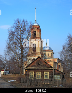 Église de Saint George, Yurievskoye, région de Tver, Russie, Russie Banque D'Images