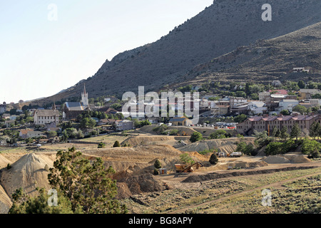 Vista de Virginia City, Nevada. Banque D'Images