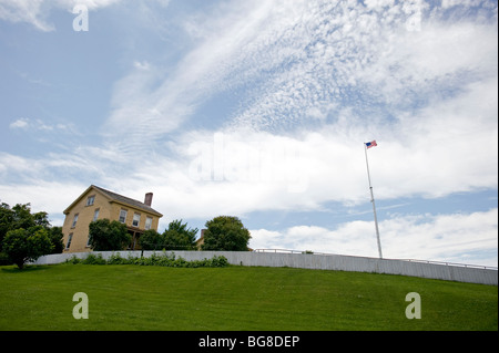 Lieutenant's house à Sackets Harbor Battlefield State Historic Site. Banque D'Images