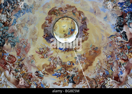 Fresque de la coupole de l''Abbaye d''Ettal, Bavière, Allemagne Banque D'Images