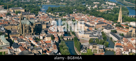 Vue aérienne sur Metz (57) Banque D'Images