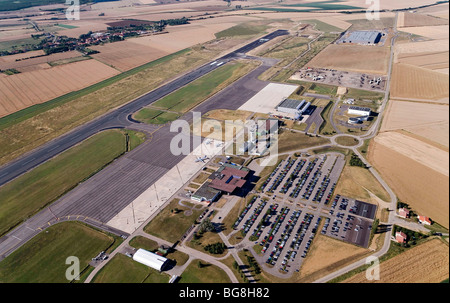 Vue aérienne sur l'aéroport Metz-Nancy-Lorraine Banque D'Images