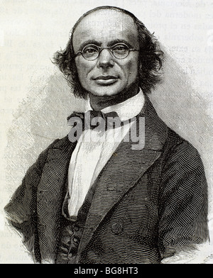 Weber, Wilhelm Eduard (Wittenberg, 1804, Göttingen, 1891). Le physicien allemand. Gravure du xixe siècle. Banque D'Images