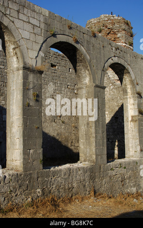 République d'Albanie. Shkodra (Scutari). L'église St-Stephen's dans le château de Rozafa. Banque D'Images