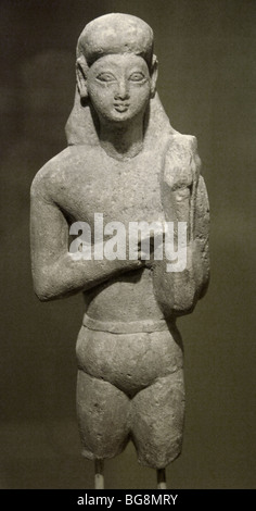 Apollo avec sa lyre. Chypre. Trouvés à Poros. Banque D'Images