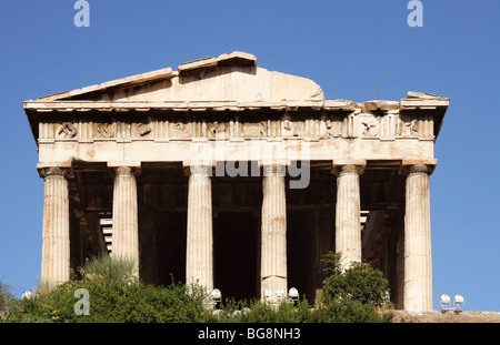 Temple d'Héphaïstos ou Theseion. Agora d'Athènes. La Grèce. Banque D'Images