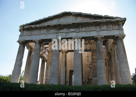 Temple d'Héphaïstos ou Theseion. Agora d'Athènes. La Grèce. Banque D'Images