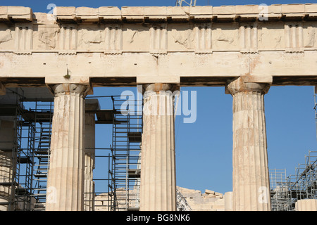 Parthénon. De l'Acropole. Athènes. La Grèce. Banque D'Images