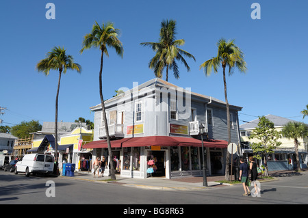 Paysage de rue dans la région de Key West, Floride, USA Banque D'Images