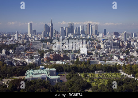 Le Japon. Tokyo. Ème Arrondissement de Shinjuku Skyline. Geihinkan. Banque D'Images