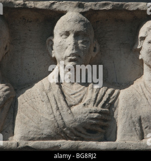 La Voie Appienne. Funeray monument. .Ilario Fusto tombe. Soulagement de la personne décédée. Rome. Banque D'Images