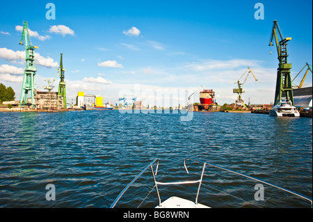 L'approche de l'ARC Location de chantiers navals, Gdansk, Pologne | Werften Danzig, Pologne Banque D'Images