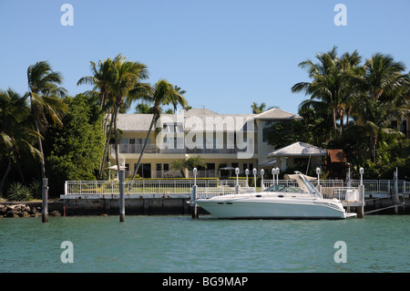 Maison de luxe à bord de Star Island, Miami Beach, Floride Banque D'Images