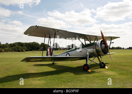 Shuttleworth - Avro Tutor - RAF 1933. Armstrong Siddeley Lynx 5 cylindres - moteur radial a servi jusqu'en 1946. Couleurs de l'École centrale de vol Aerobatic Team - K3215 Banque D'Images