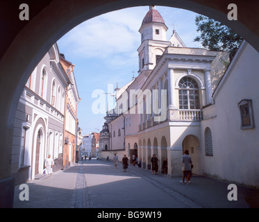 Ausros Vartu Gatve, Vieille Ville, Vilnius, Vilnius County, République de Lituanie Banque D'Images