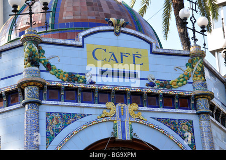 Modernismo cafe kiosque, Parque San Telmo, Las Palmas de Grande Canarie, Las Palmas de Gran Canaria, municipalité, Îles Canaries, Espagne Banque D'Images