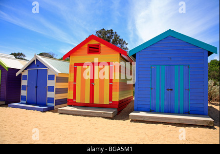 Cabines de plage Brighton Beach Victoria Melbourne Australie Banque D'Images