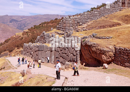 Ruines incas de Sacsayhuaman, Cuzco, Andes, Pérou, Amérique du Sud Banque D'Images