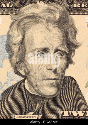 Andrew Jackson le billet de 20 dollars de 2006 U.S.A. Septième président des États-Unis (1829-1837). Banque D'Images