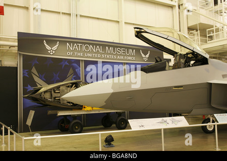 Lockheed Martin F-22A Raptor avant. National Museum of the United States Air Force. Banque D'Images