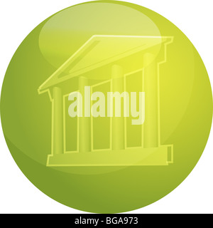 Illustration d'un grand bâtiment avec des piliers montrant les finances gouvernementales ou d'autres établissements Banque D'Images