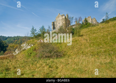 Neidpath Castle Peebles Scottish Borders Banque D'Images