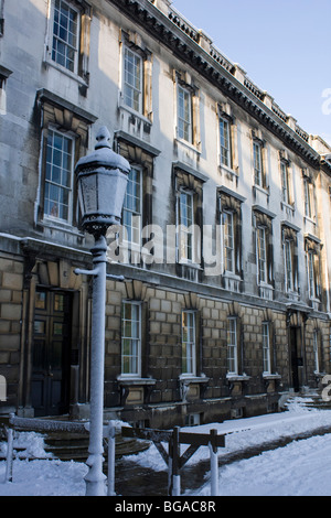 King's College Cambridge cambridgeshire angleterre neige hiver Banque D'Images