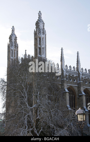 King's College, Cambridge cambridgeshire angleterre neige hiver Banque D'Images