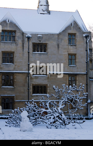 King's College Cambridge cambridgeshire angleterre neige hiver Banque D'Images