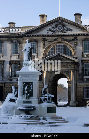 King's College Cambridge cambridgeshire angleterre neige hiver Banque D'Images