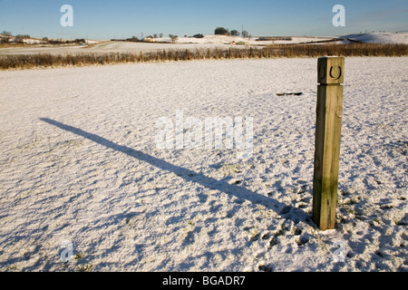 Une allée cavalière est marqué en Herrington Country Park à Sunderland, en Angleterre. Banque D'Images