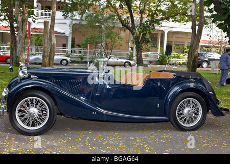 MG TA 1954, voiture de sport britannique classique en bleu. Angleterre Royaume-Uni Banque D'Images