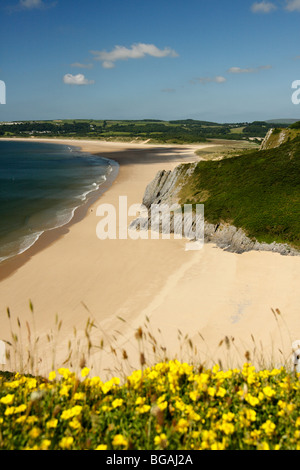 Oxwich Beach, péninsule de Gower, dans le sud du Pays de Galles, Royaume-Uni Banque D'Images