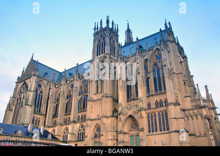 La Cathédrale St Etienne, Metz, France Banque D'Images