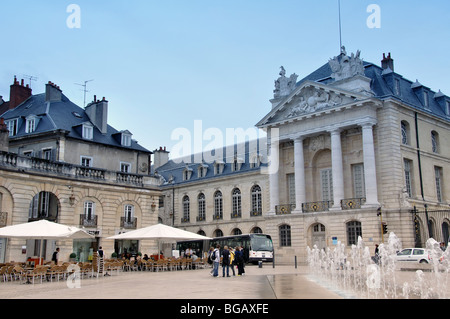 Fontaines de la Place de la libération, Palais des Ducs (Palais Ducal), Dijon, France Banque D'Images