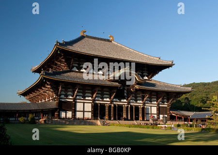 L'île de Honshu, Japon, Nara, Temple Todai-Ji, Daibutsu-den Hall (salle du Grand Bouddha) Banque D'Images