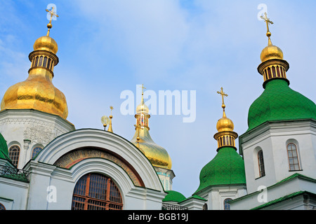 Dômes de cathédrale de Sainte-sophie (11e siècle), Kiev, Ukraine Banque D'Images