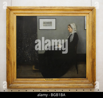 Arrangement en gris et noir n°1 : Mère de l'artiste par James Whistler, Musée d'Orsay (Musée d'Orsay), Paris, France Banque D'Images